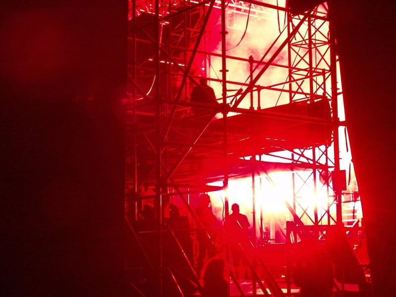 Backstage at a concert